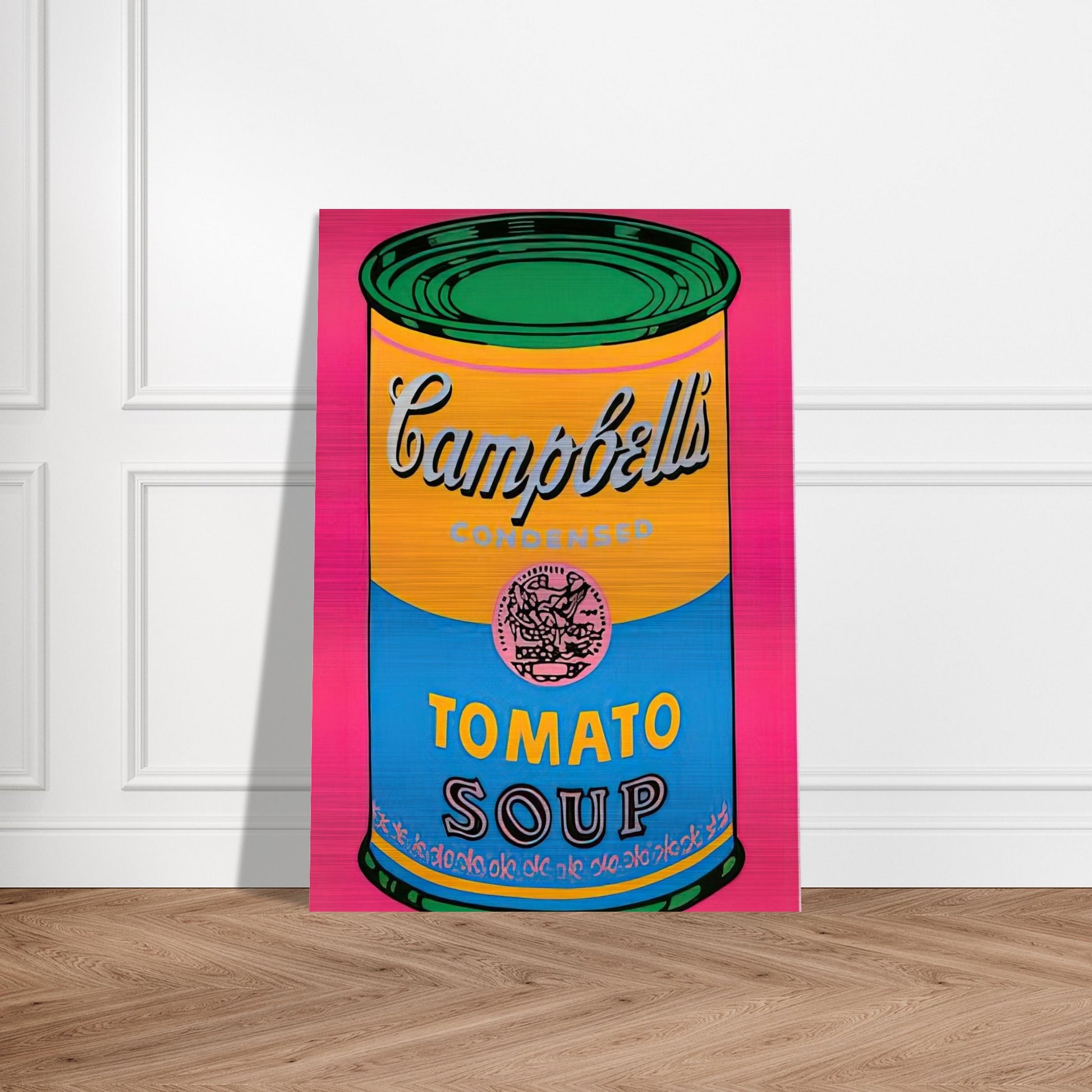 Campbell's Soup Can  - Andy Warhol Brushed Aluminum Print - 70x100 cm / 28x40 inches | Andy Warhol Aluminum Print | Andy Warhol Prints