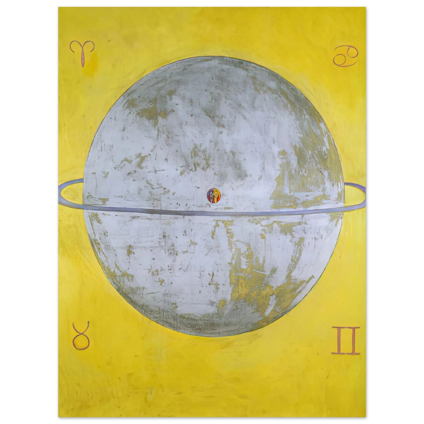 Hilma af Klint - THE DOVE NR 12 1915 Wall art - 20x25 cm / 8x10 inches - Premium Wooden Framed Poster With Fine Art Paper-canvas - Black frame