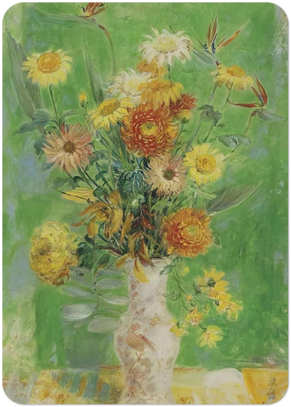 Chrysanthemums and Sunflowers - Post-Impressionism By Le Pho Pack of 10 Post Cards | Le Pho Post Cards | A6 (10.5 x 14.8 cm) - 4.1 x 5.8 inches