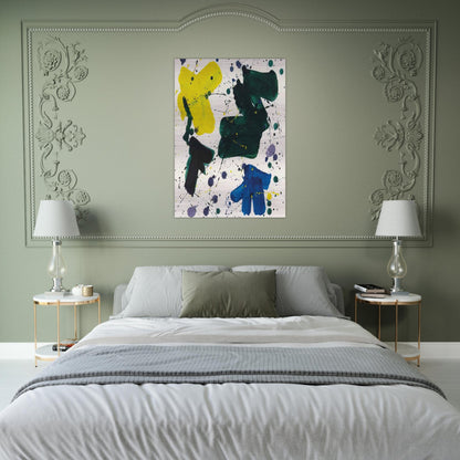 Untitled II - Sam Francis Brushed Aluminum Print - 70x100 cm / 28x40 inches | Sam Francis Aluminum Print | Sam Francis Prints