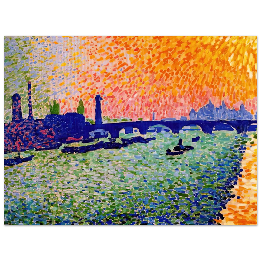Andre Derain - THE BRIDGE VIEW ON THE RIVER 1905  75x100 cm / 30x40inches Fine Art Poster