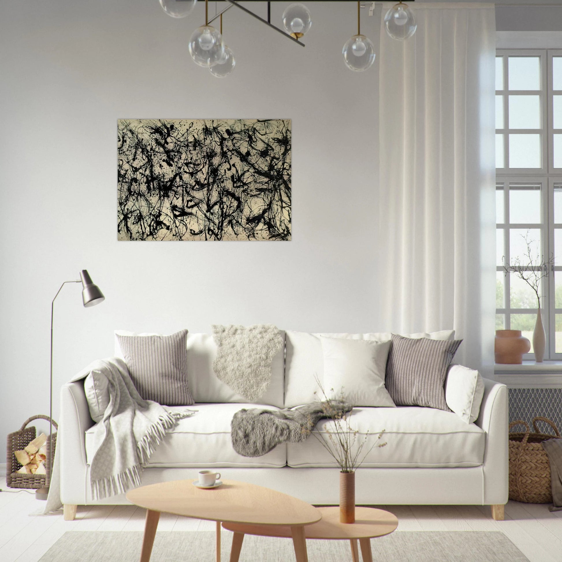 NUMBER 32 1950 - Jackson Pollock Brushed Aluminum Print - 70x100 cm / 28x40 inches | Jackson Pollock Aluminum Print | Jackson Pollock Prints