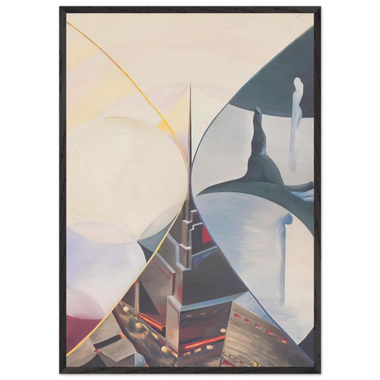 Il Grande X - 1931 Italy - Benedetta Cappa 70x100 cm / 28x40 inches Framed Art Print – Black Wooden Frame