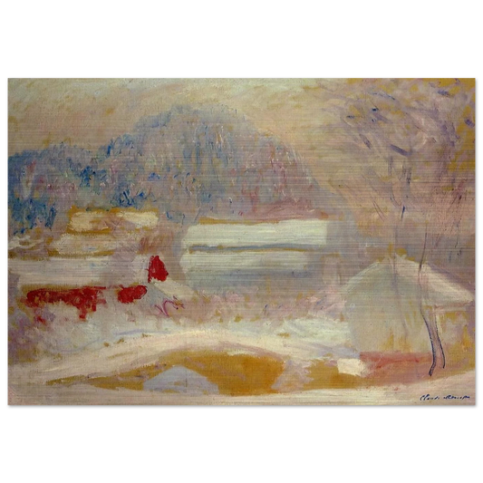 Norwegian Landscape, Sandviken - claude monet Brushed Aluminum Print - 70x100 cm / 28x40 inches | claude monet Aluminum Print | claude monet Prints