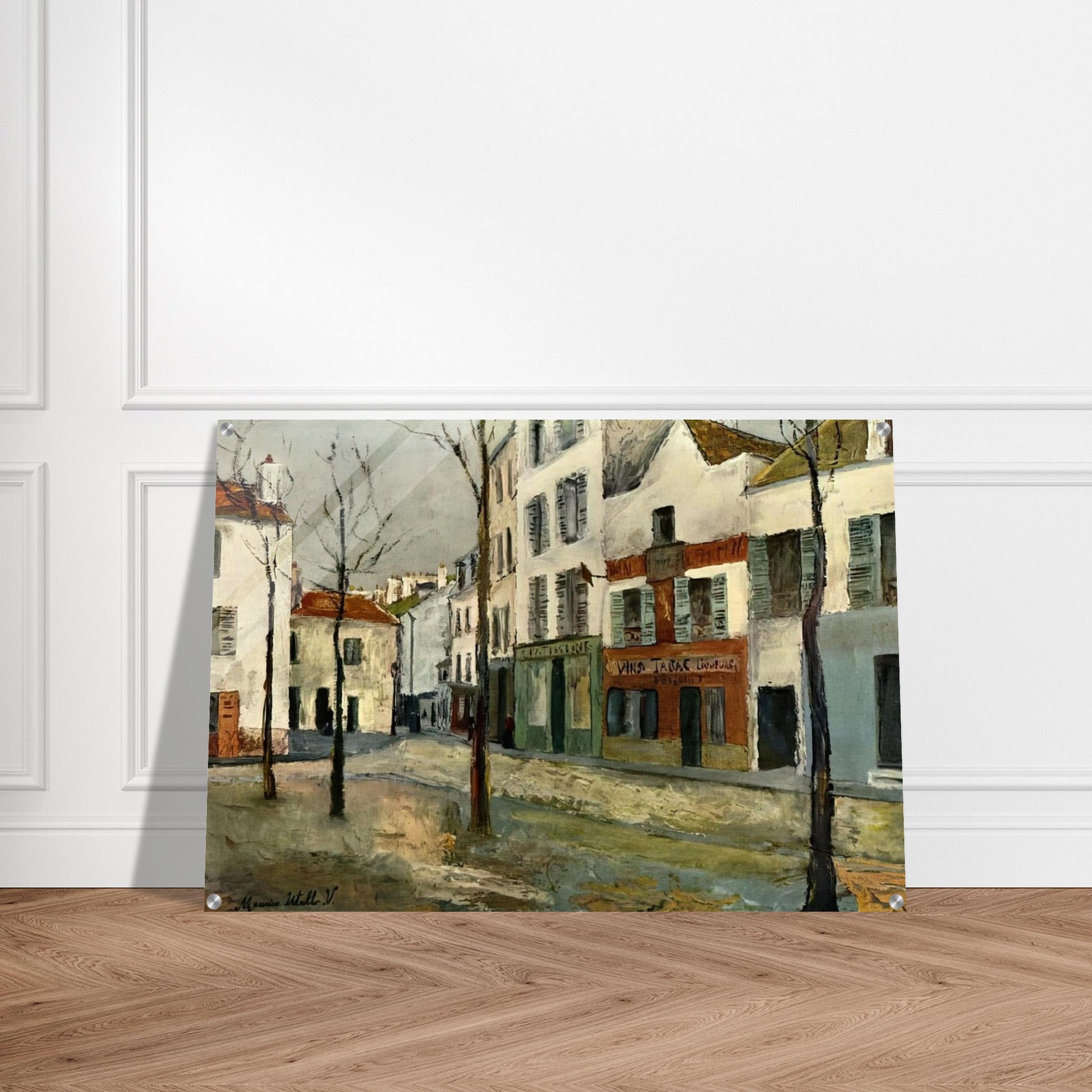 SQUARE TERTRE ON MONTMARTRE 2 - Maurice Utrillo Acrylic Print - 70x100 cm / 28x40″ inches