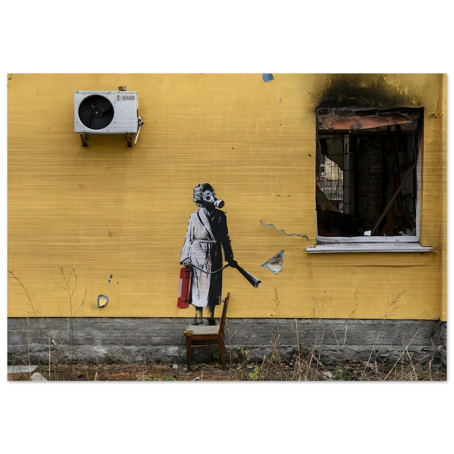 HOSTOMEL PROSKURIVSKA 2 2022 - Banksy Brushed Aluminum Print - 70x100 cm / 28x40 inches | Banksy Aluminum Print | Banksy Prints