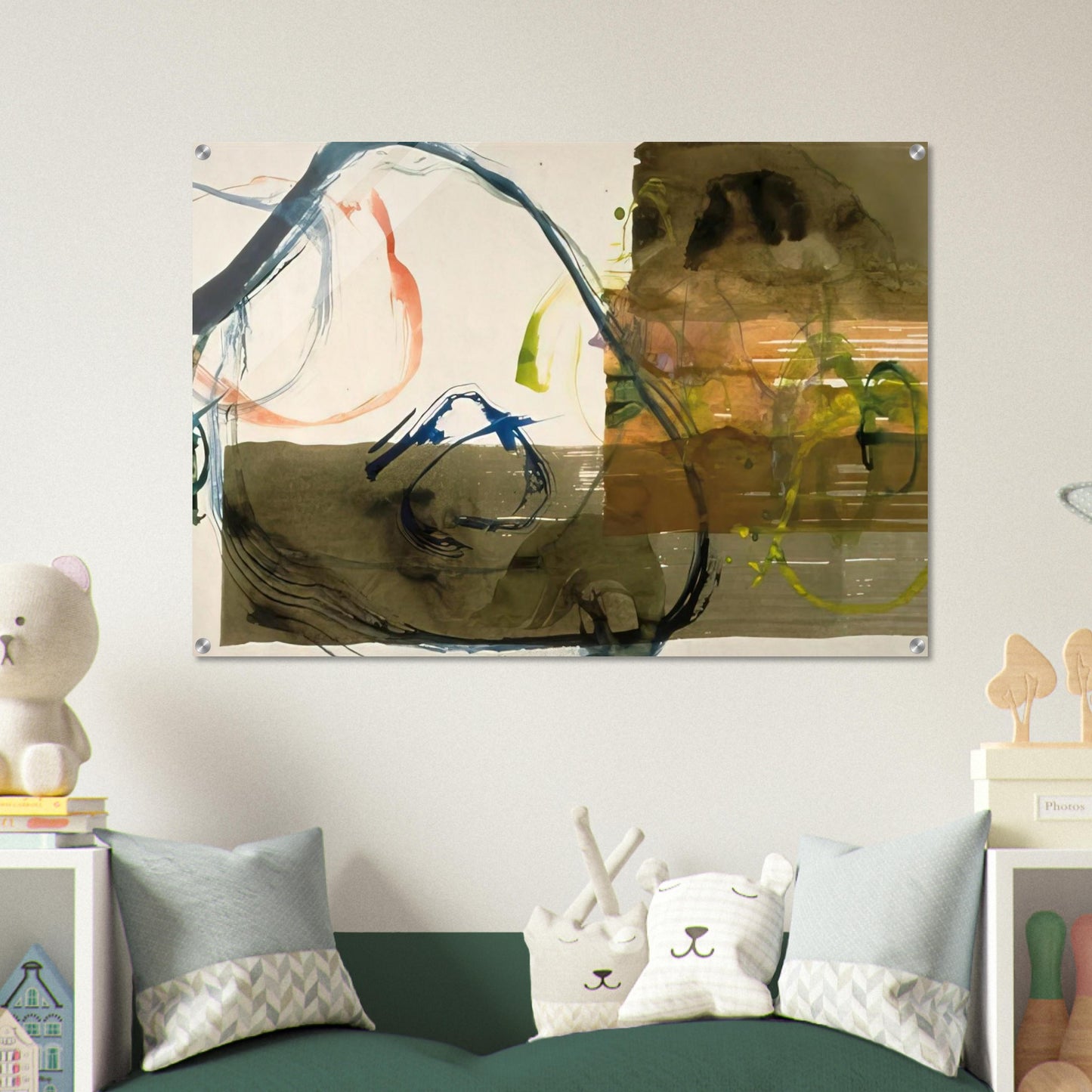 New River Watercolor, Series I, #5 - 1988 - John Cage Acrylic Print - 70x100 cm / 28x40″ inches