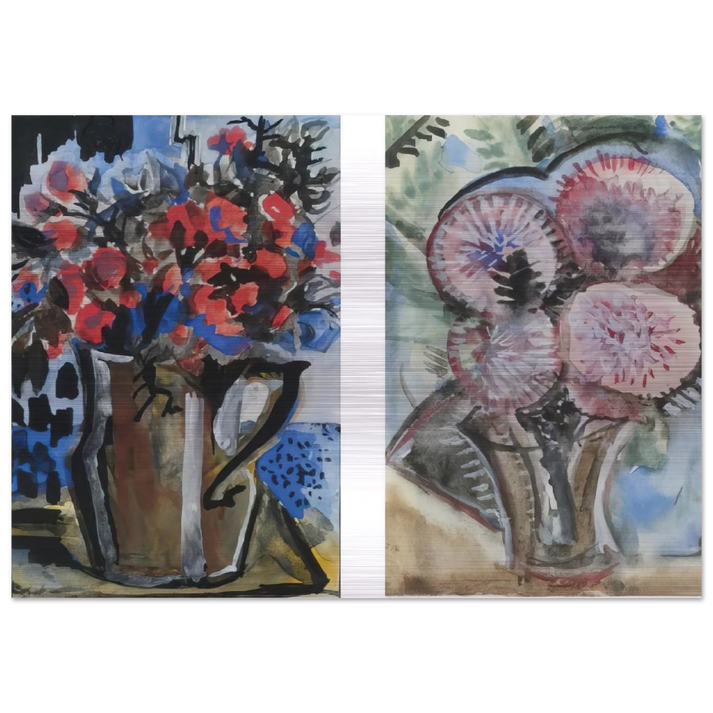 Still Life - Expressionism - Natalia Goncharova Brushed Aluminum Print - 70x100 cm / 28x40 inches | Natalia Goncharova Aluminum Print | Natalia Goncharova Prints