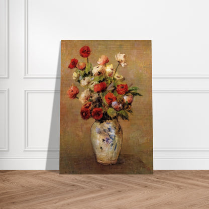 BOUQUET OF FLOWERS - Odilon Redon Brushed Aluminum Print - 70x100 cm / 28x40 inches | Odilon Redon Aluminum Print | Odilon Redon Prints