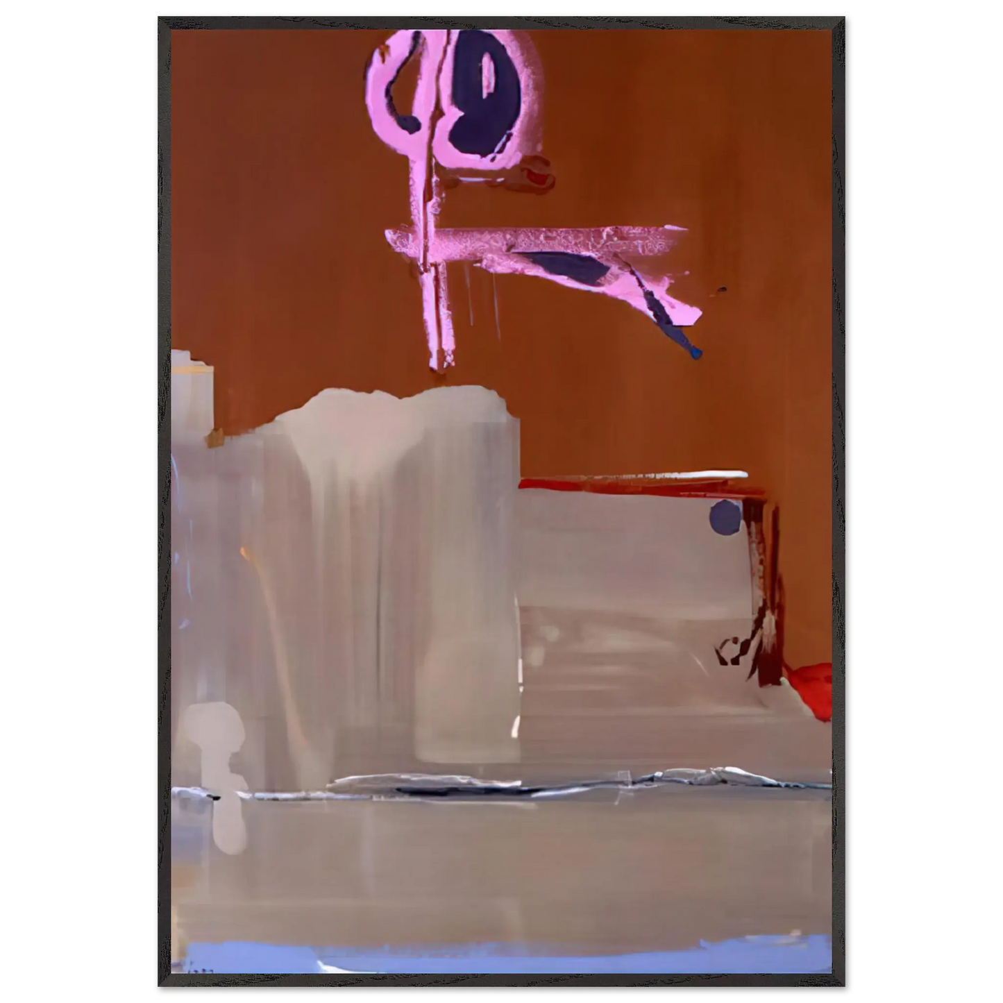 Helen Frankenthaler - Captain s Watch - 1986 Wall art - 30x45 cm / 12x18 Inches - Premium Wooden Framed Poster With Fine Art Paper - Black frame