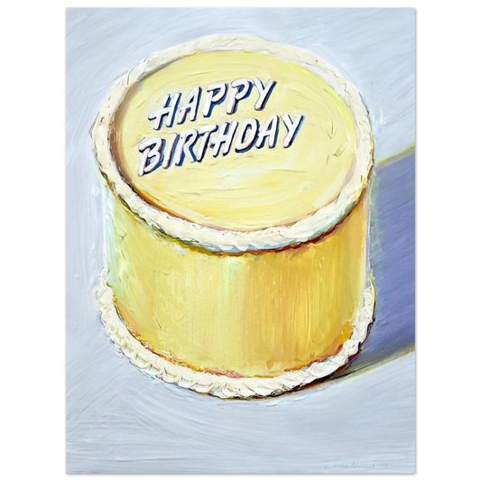 Wayne Thiebaud - Happy Birthday Cake - 1975 Wall Art - 21x29.7 cm / 8x12" - Fine Art Poster - -