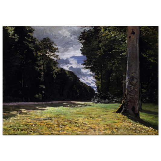 The Pave de Chailly in the Fontainbleau Forest - claude monet Brushed Aluminum Print - 70x100 cm / 28x40 inches | claude monet Aluminum Print | claude monet Prints