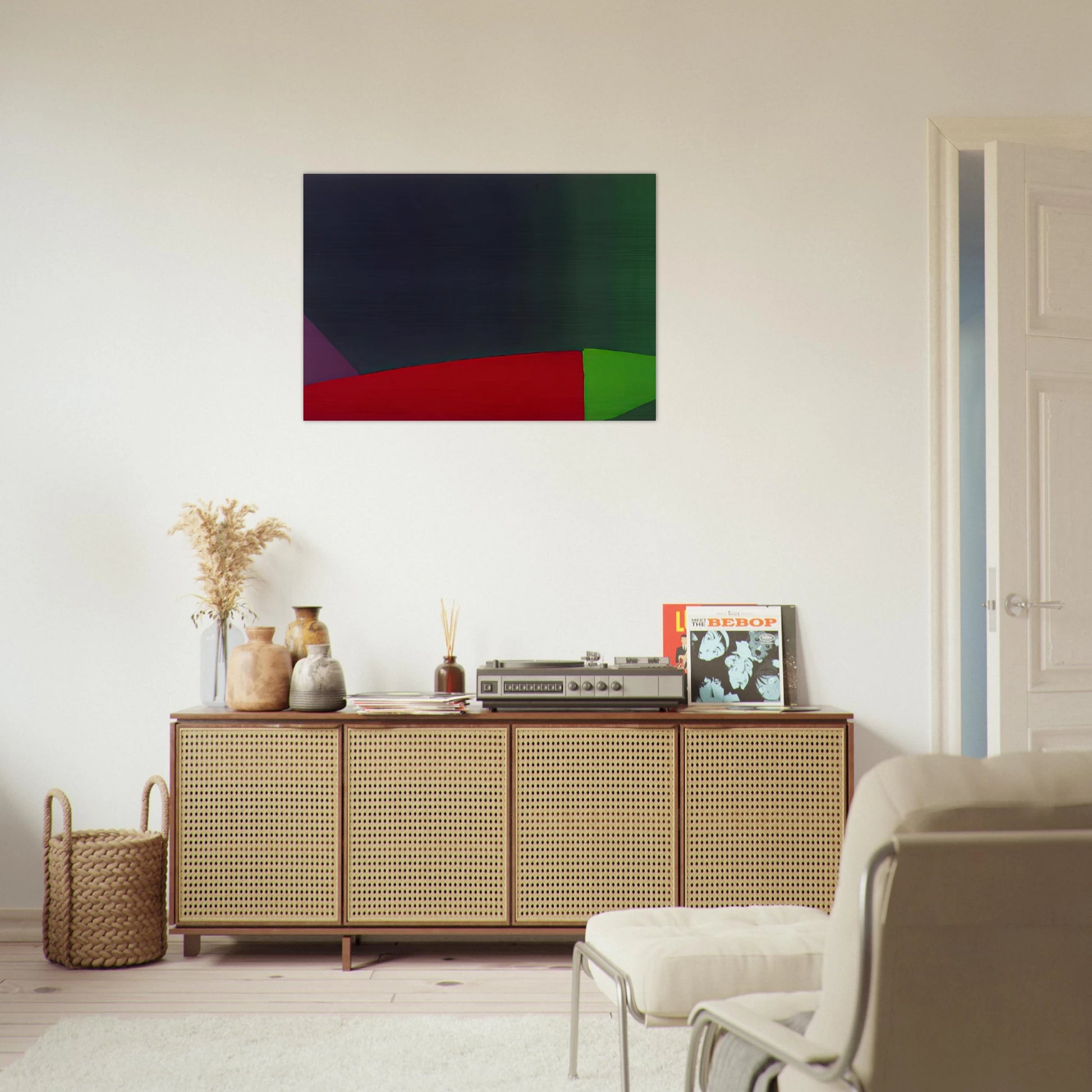 6.3.66 - 1966 - John Hoyland Brushed Aluminum Print - 70x100 cm / 28x40 inches | John Hoyland Aluminum Print | John Hoyland Prints