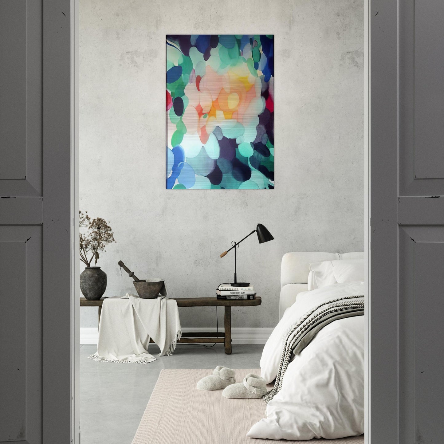Golden Center in the Ladder - Alice Baber Brushed Aluminum Print - 70x100 cm / 28x40 inches | Alice Baber Aluminum Print | Alice Baber Prints