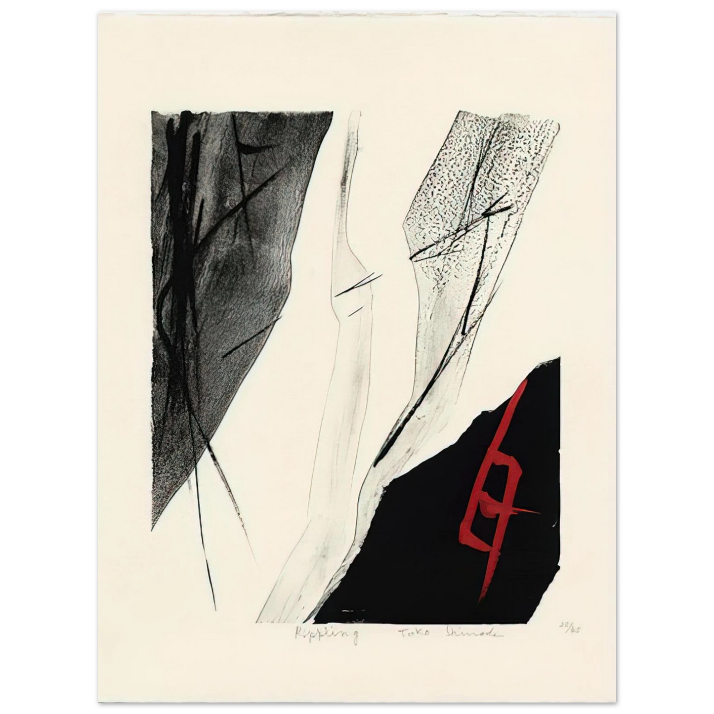 Toko Shinoda - Rippling - 1983  75x100 cm / 30x40inches Fine Art Poster