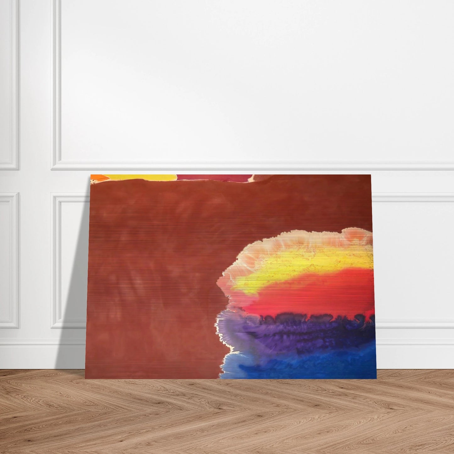 Brown Wall - 1970 - Ronnie Landfield Brushed Aluminum Print - 70x100 cm / 28x40 inches | Ronnie Landfield Aluminum Print | Ronnie Landfield Prints