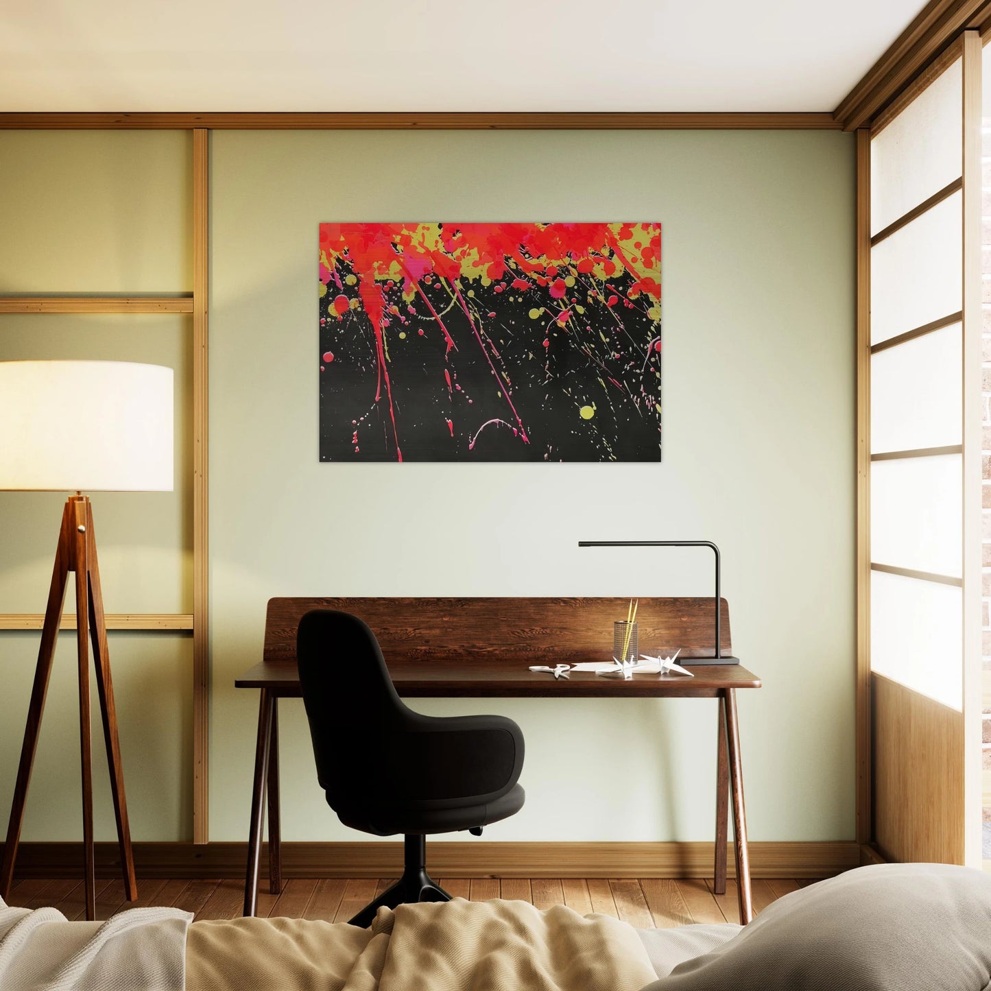 Fireworks - 1973 - Walasse Ting Brushed Aluminum Print - 70x100 cm / 28x40 inches | Walasse Ting Aluminum Print | Walasse Ting Prints