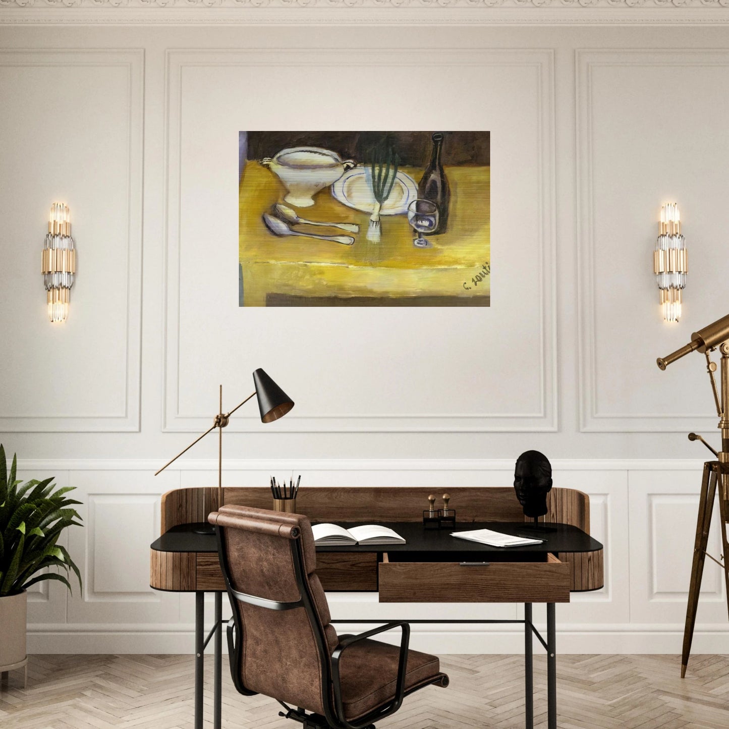 STILL LIFE WITH SOUP TUREEN - Chaim Soutine Brushed Aluminum Print - 70x100 cm / 28x40 inches | Chaim Soutine Aluminum Print | Chaim Soutine Prints