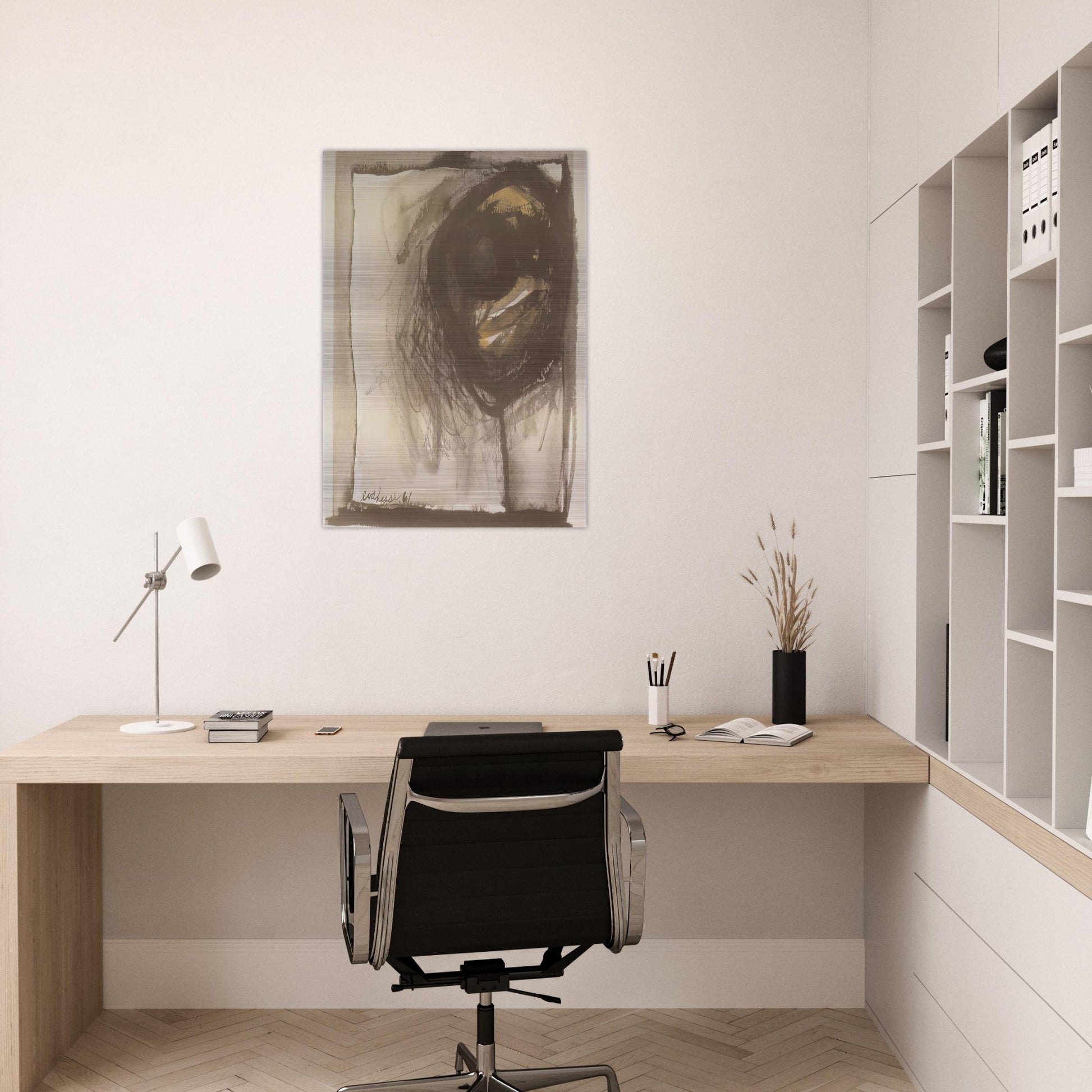 UNTITLED 1961 - Eva Hesse Brushed Aluminum Print - 70x100 cm / 28x40 inches | Eva Hesse Aluminum Print | Eva Hesse Prints