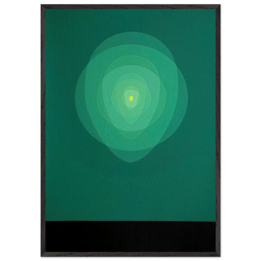 Green Mandala - 1969 - Clarence Holbrook Carter 70x100 cm / 28x40 inches Framed Art Print – Black Wooden Frame