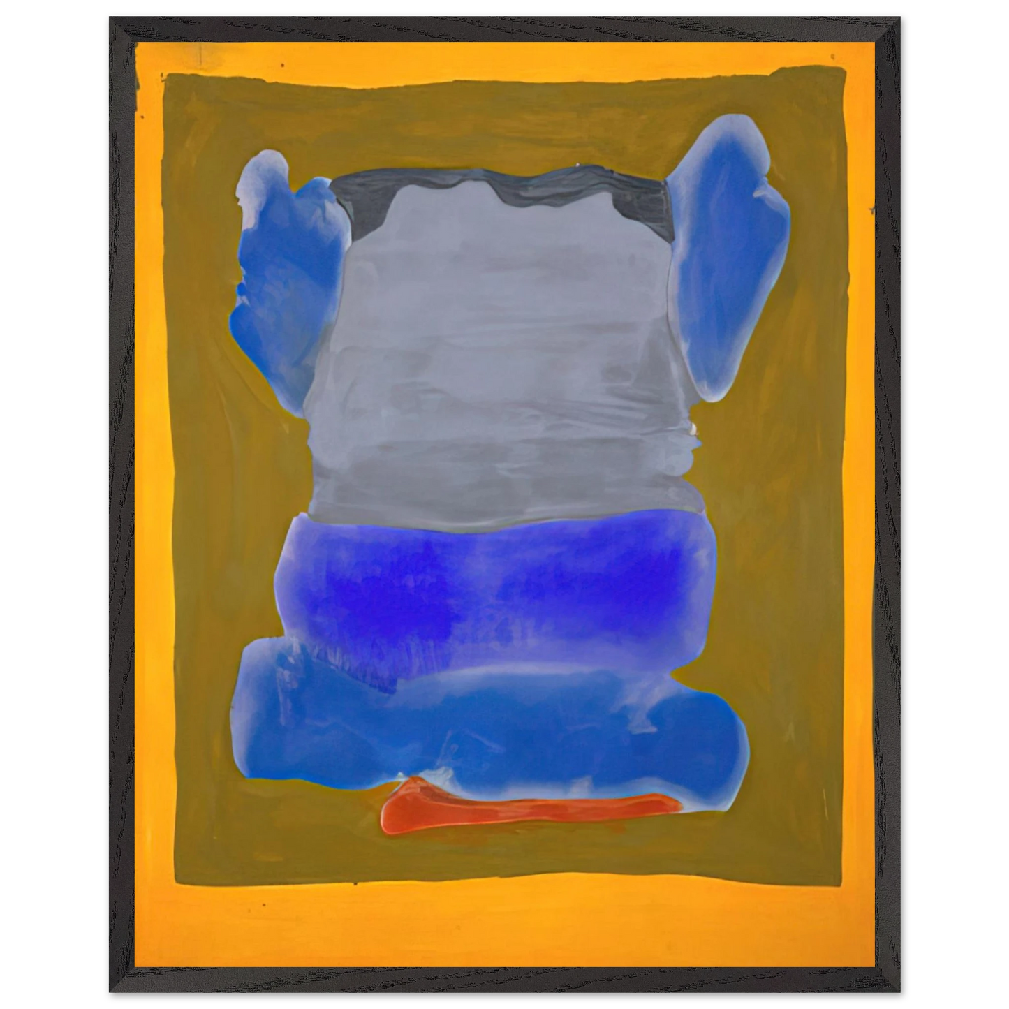 Helen Frankenthaler - Buddha s Court - 1964 Wall art - 50x70 cm / 20x28 inches - Premium Wooden Framed Poster With Fine Art Paper-canvas - Wood frame