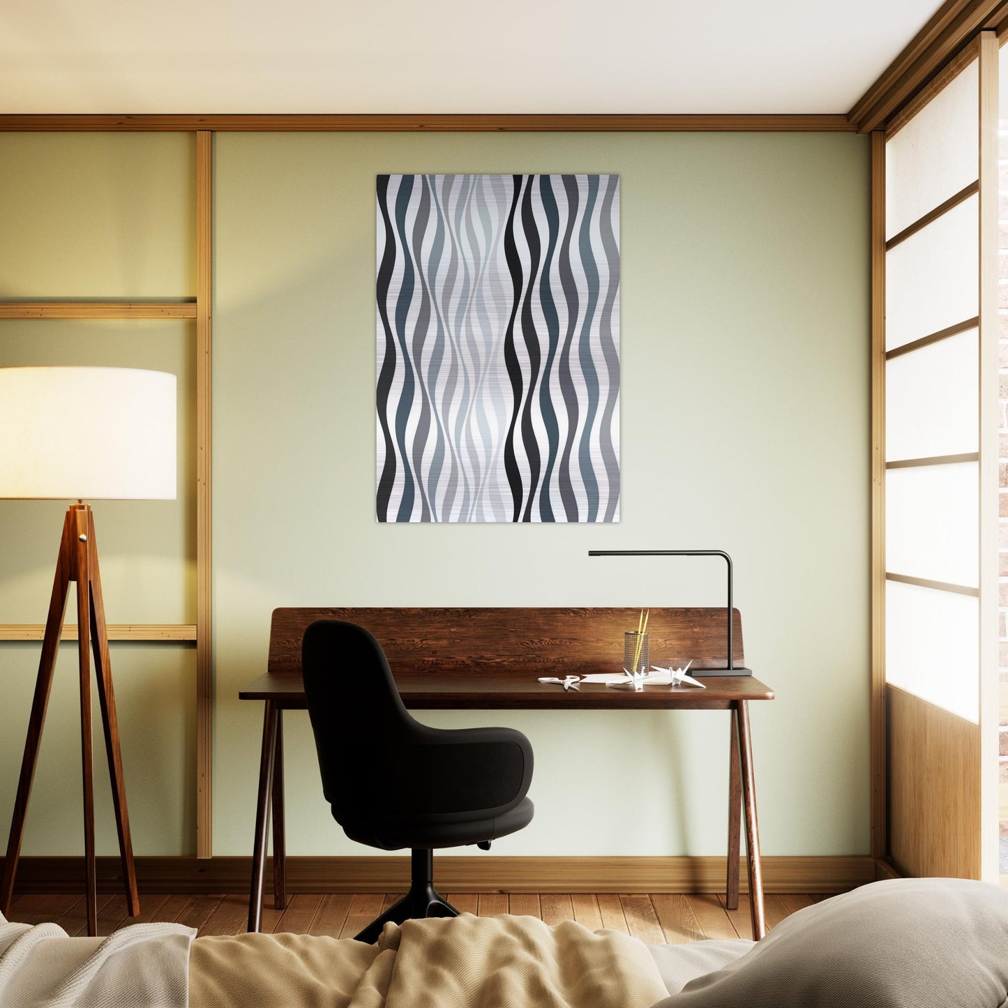 ARREST 2 1965 - Bridget Riley Brushed Aluminum Print - 70x100 cm / 28x40 inches | Bridget Riley Aluminum Print | Bridget Riley Prints