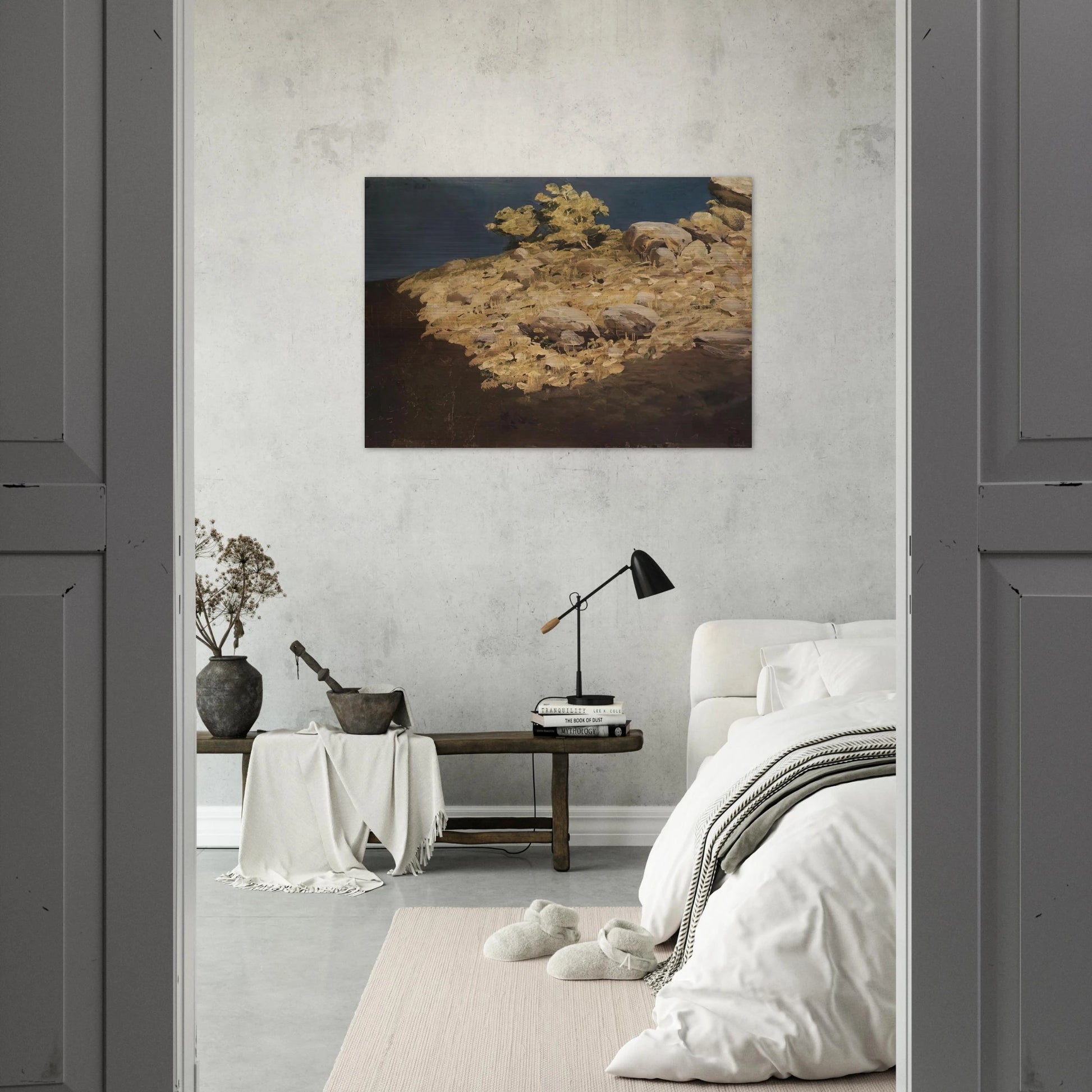Mountain slope. Crimea - Arkhyp Kuindzhi Brushed Aluminum Print - 70x100 cm / 28x40 inches | Arkhyp Kuindzhi Aluminum Print | Arkhyp Kuindzhi Prints