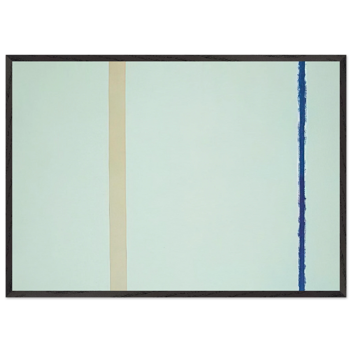 White Fire I - Barnett Newman 70x100 cm / 28x40 inches Framed Art Print – Black Wooden Frame