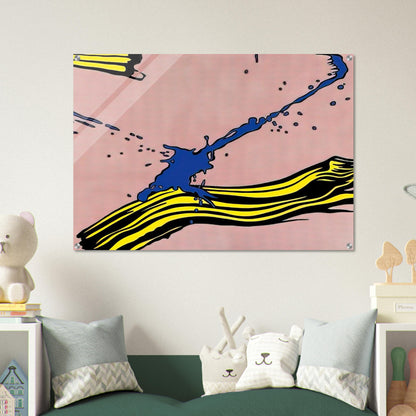 BRUSHSTROKE WITH SPATTER 1966 - Roy Lichtenstein Acrylic Print - 70x100 cm / 28x40″ inches | Roy Lichtenstein Wall Art | Roy Lichtenstein Prints