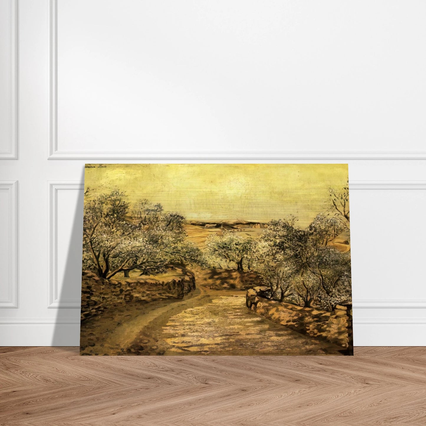 THE LANE TO PORT LLIGAT WITH VIEW OF CAP CREUS - Salvador Dali Brushed Aluminum Print - 70x100 cm / 28x40 inches | Salvador Dali Aluminum Print | Salvador Dali Prints