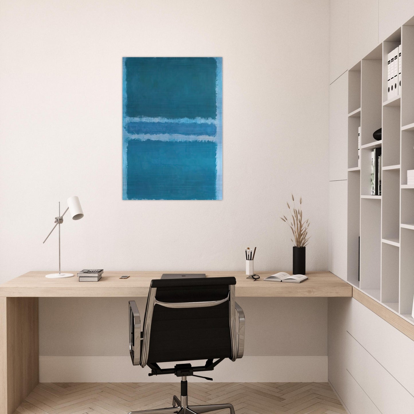 Untitled Blue Divided by Blue - 1966 - Mark Rothko Brushed Aluminum Print - 70x100 cm / 28x40 inches | Mark Rothko Aluminum Print | Mark Rothko Prints