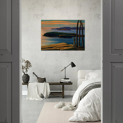 Afternoon Sun, Lake Superior - 1924 - Lawren Harris Brushed Aluminum Print - 70x100 cm / 28x40 inches | Lawren Harris Aluminum Print | Lawren Harris Prints