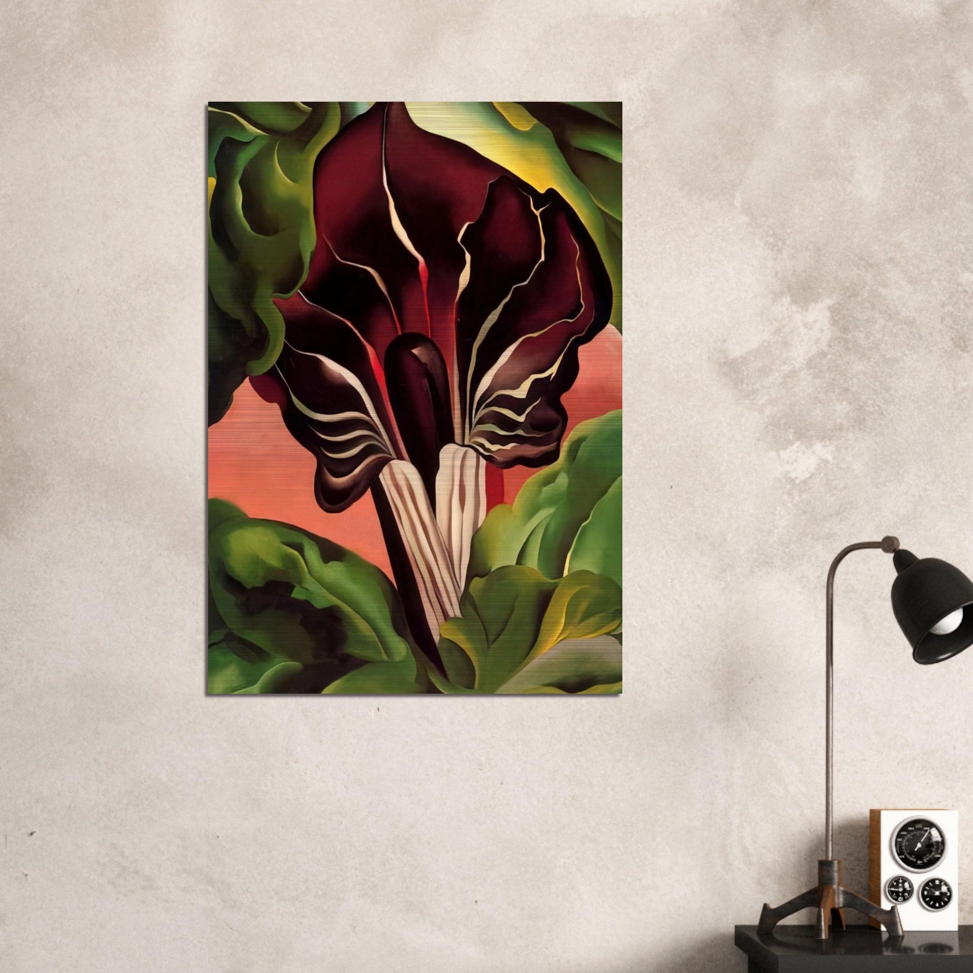 Jack-in-the-Pulpit II - Georgia O'Keeffe Brushed Aluminum Print - 70x100 cm / 28x40 inches | Georgia O'Keeffe Aluminum Print | Georgia O'Keeffe Prints