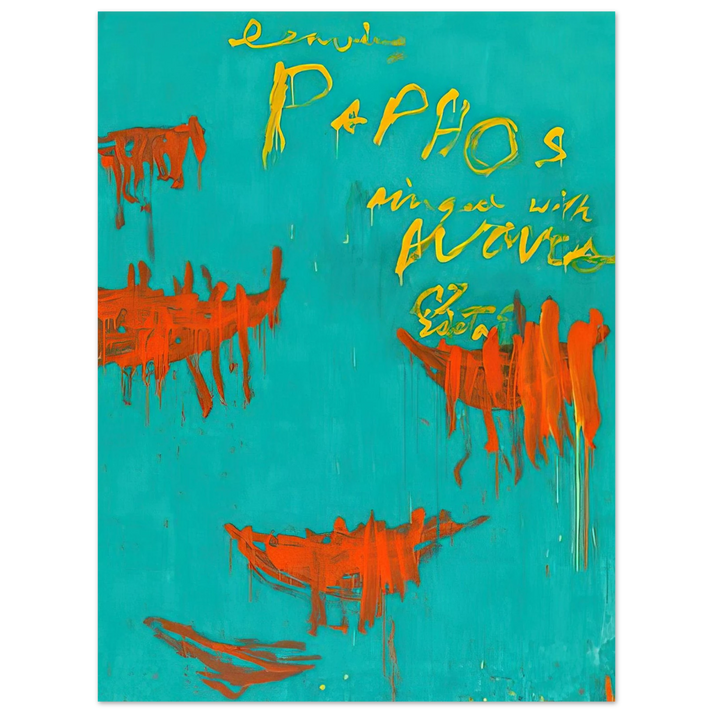 Cy Twombly - Leaving Paphos Ringed With Waves III  75x100 cm / 30x40inches Fine Art Poster