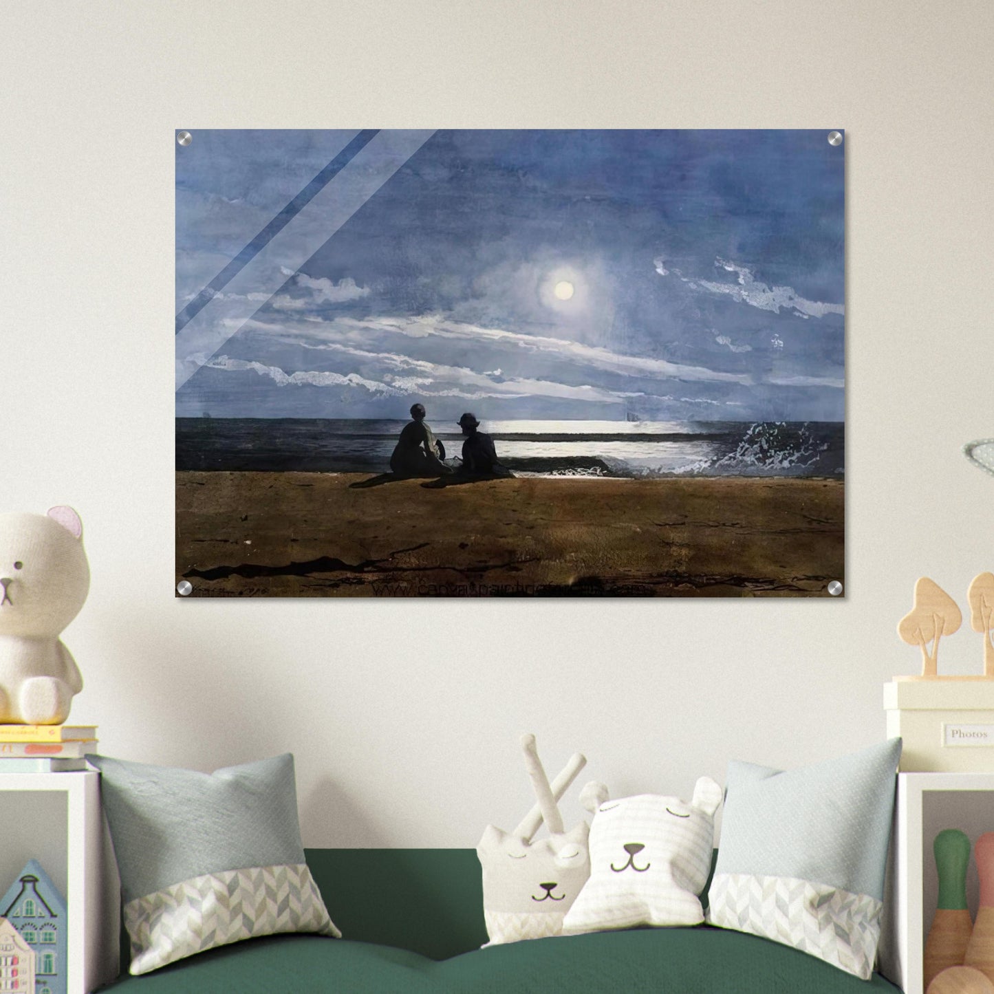 MOONLIGHT - Winslow Homer Acrylic Print - 70x100 cm / 28x40″ inches