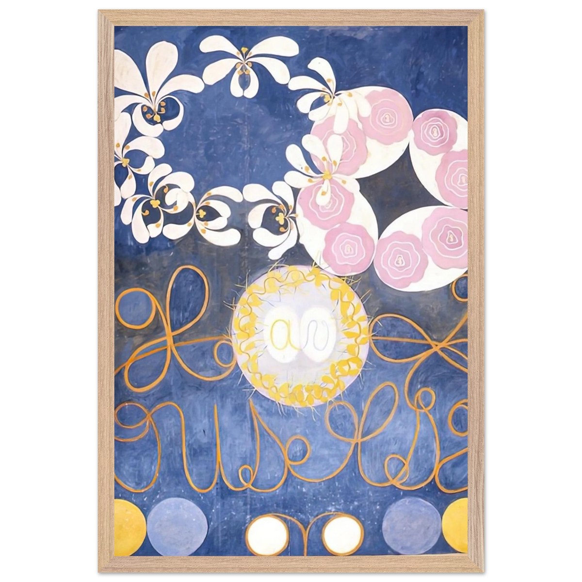 Hilma af Klint - THE TEN LARGEST 1907 Wall art - 27x35 cm / 11x14 inches - Premium Wooden Framed Poster With Fine Art Paper - Black frame