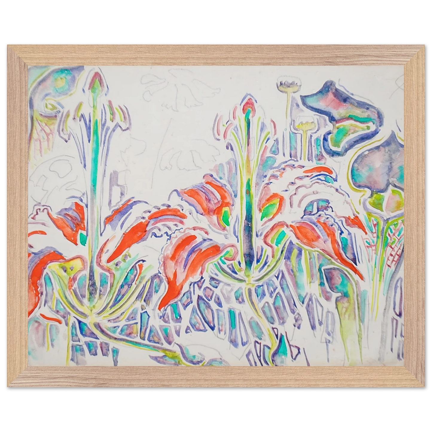 Walter Inglis Anderson - Walter Anderson Wall art - 13x18 cm / 5x7 inches - Premium Wooden Framed Poster With Fine Art Paper-canvas - Black frame