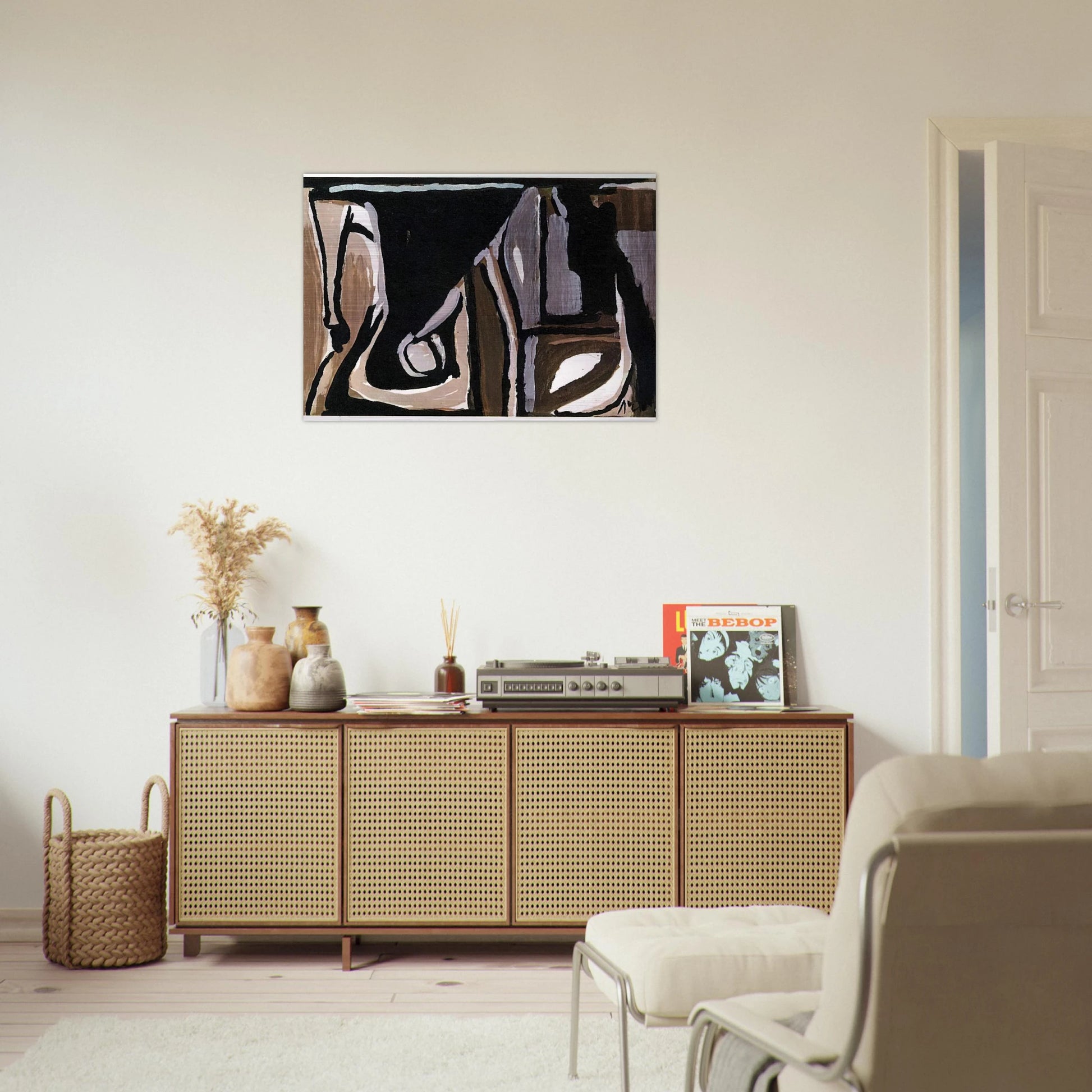 Nocturne - 1981 - Bram van Velde Brushed Aluminum Print - 70x100 cm / 28x40 inches | Bram van Velde Aluminum Print | Bram van Velde Prints