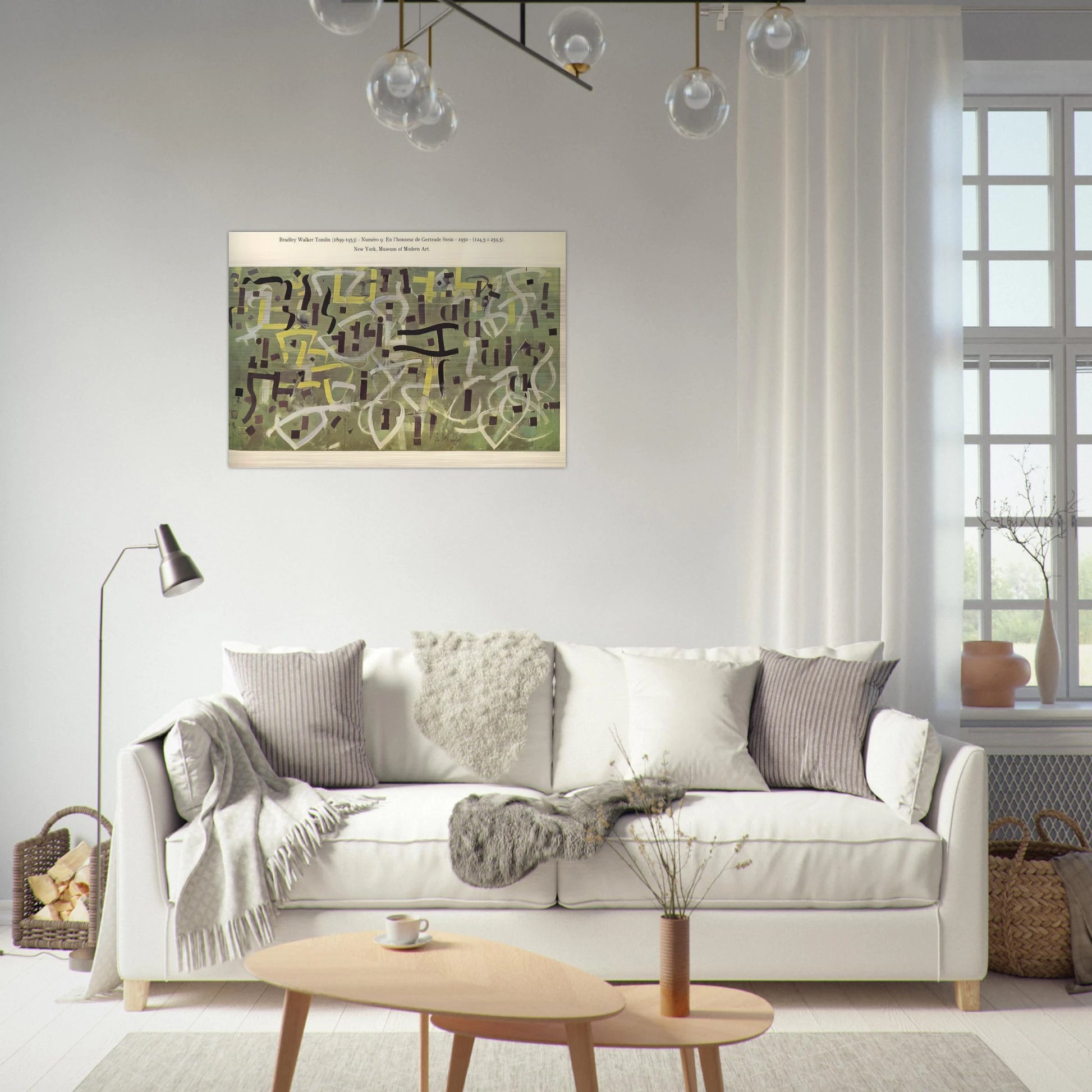 Number 9. In Praise of Gertrude Stein - 1950 - Bradley Walker Tomlin Brushed Aluminum Print - 70x100 cm / 28x40 inches | Bradley Walker Tomlin Aluminum Print | Bradley Walker Tomlin Prints