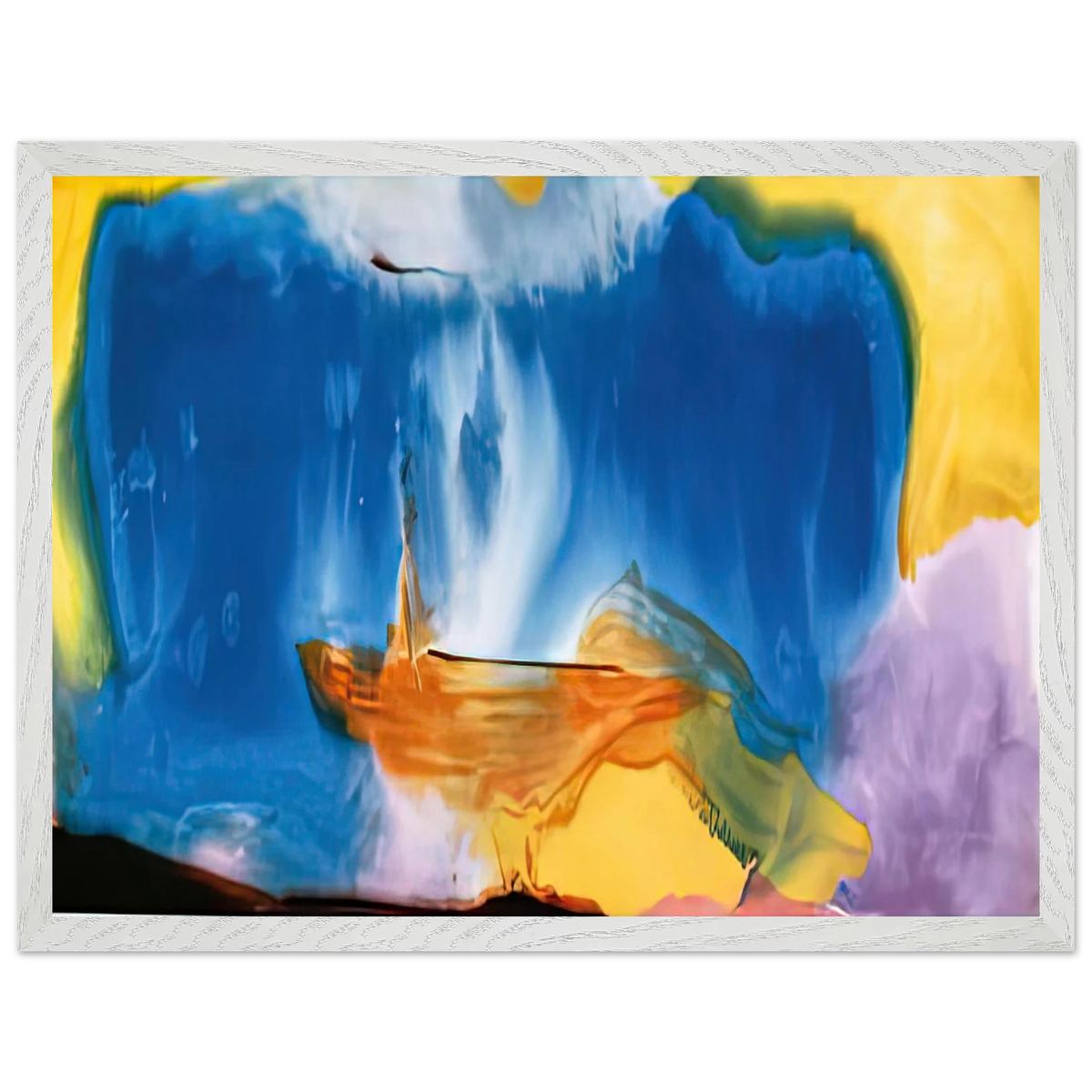 Helen Frankenthaler - Moveable Blue, 1973- Wall Art - 60x80 cm / 24x32 inches - Fine Art Poster-canvas - -
