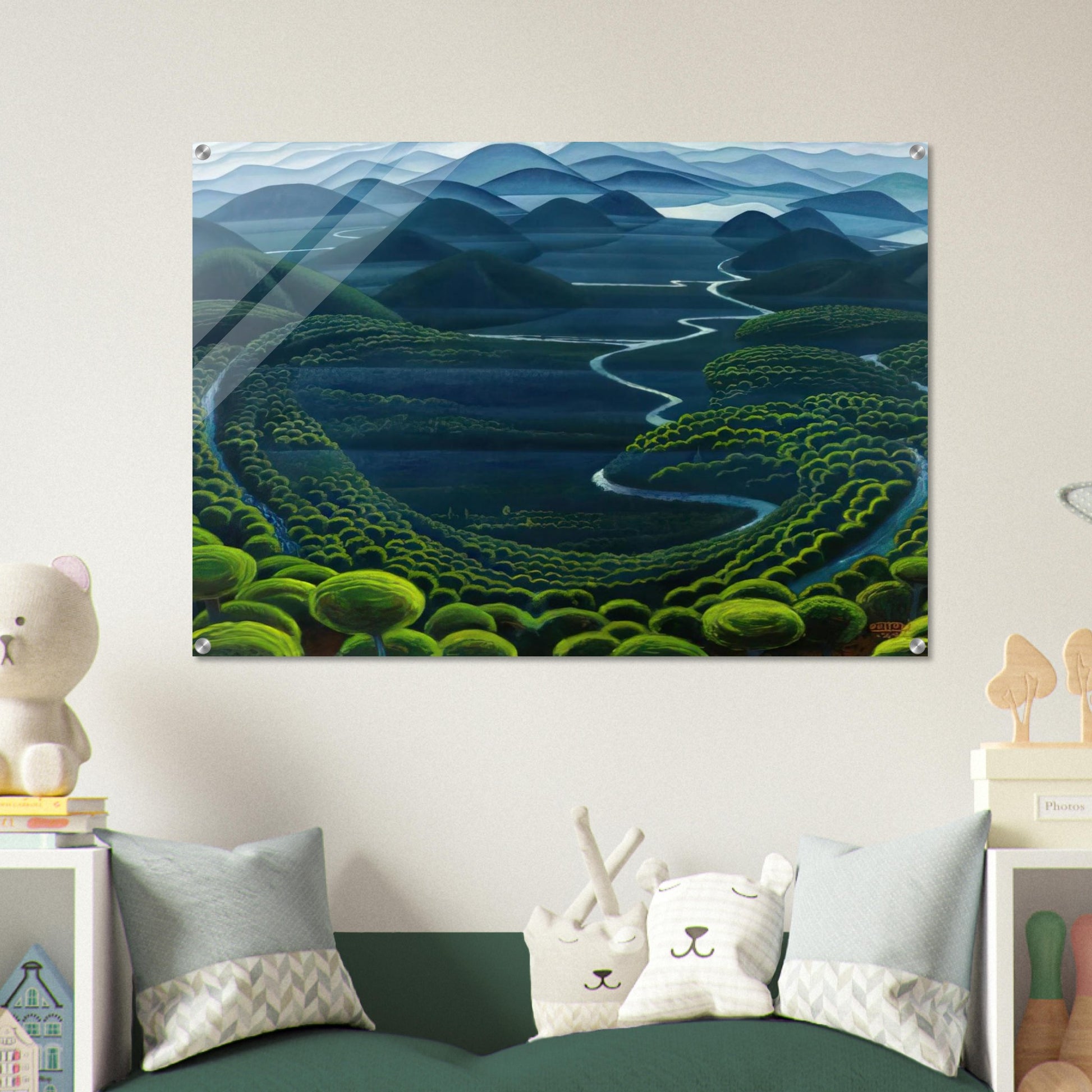 Umbria vergine - 1949 - Gerardo Dottori Acrylic Print - 70x100 cm / 28x40″ inches