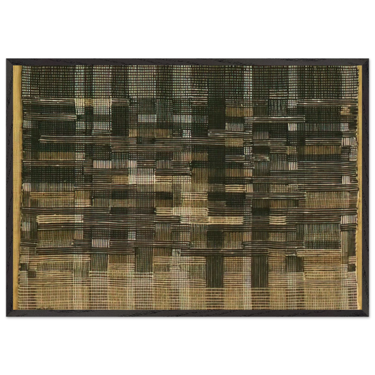 TAPESTRY 1948 - Anni Albers 70x100 cm / 28x40 inches Framed Art Print – Black Wooden Frame