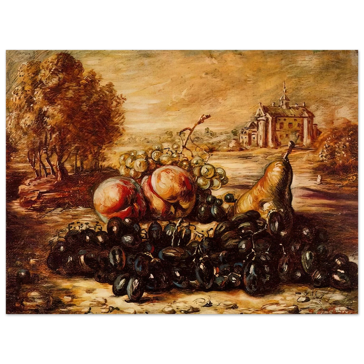 Giorgio de Chirico - BLACK GRAPE  75x100 cm / 30x40inches Fine Art Poster
