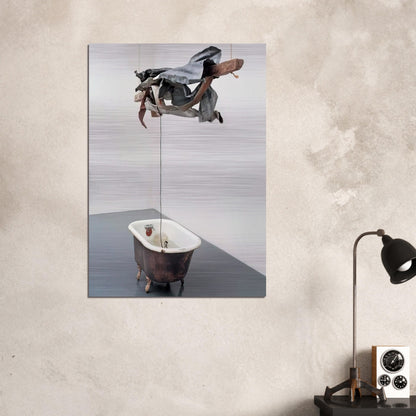 SOR AQUA VENETIAN 1973 - Robert Rauschenberg Brushed Aluminum Print - 70x100 cm / 28x40 inches | Robert Rauschenberg Aluminum Print | Robert Rauschenberg Prints