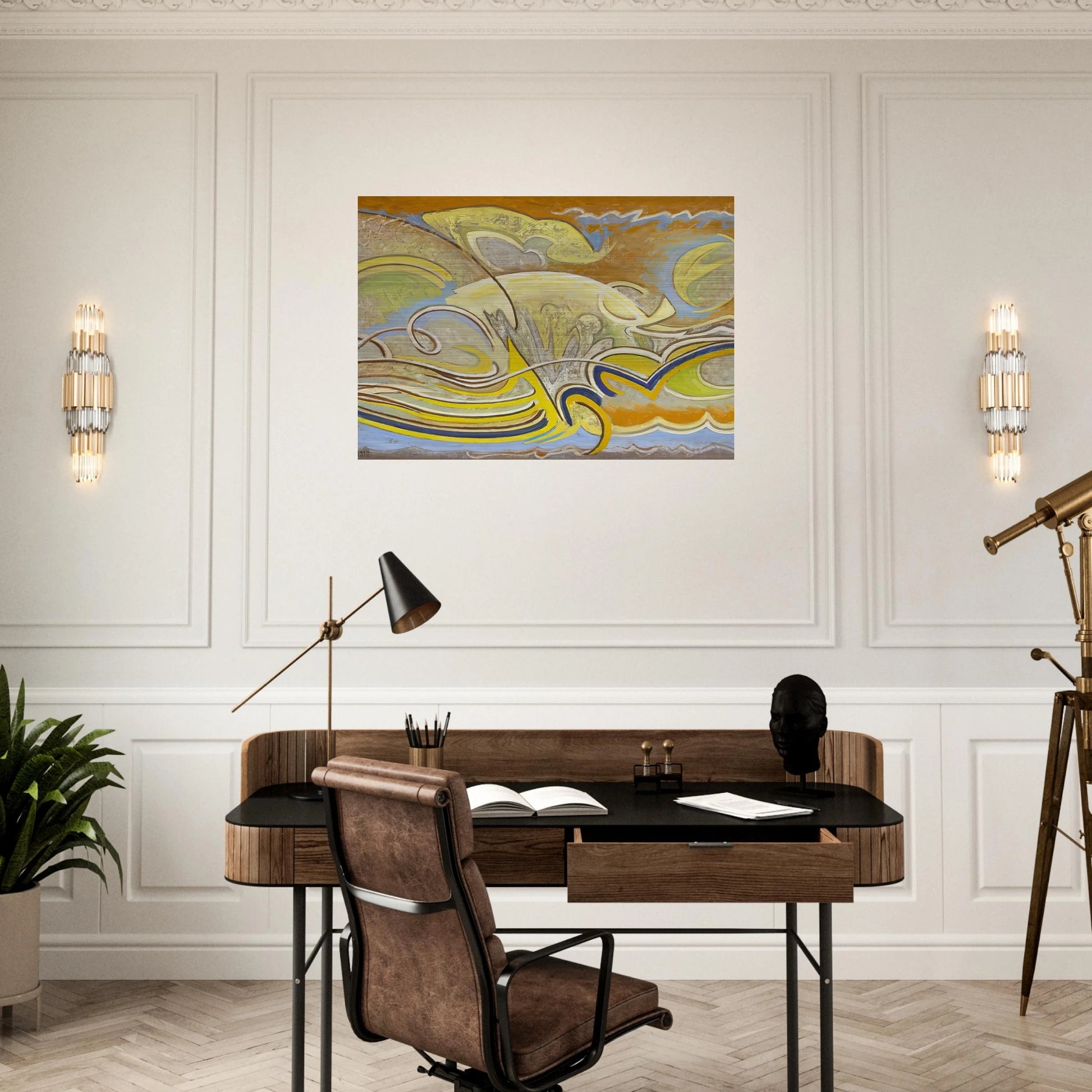 Abstraction 30 - 1955 - Lawren Harris Brushed Aluminum Print - 70x100 cm / 28x40 inches | Lawren Harris Aluminum Print | Lawren Harris Prints
