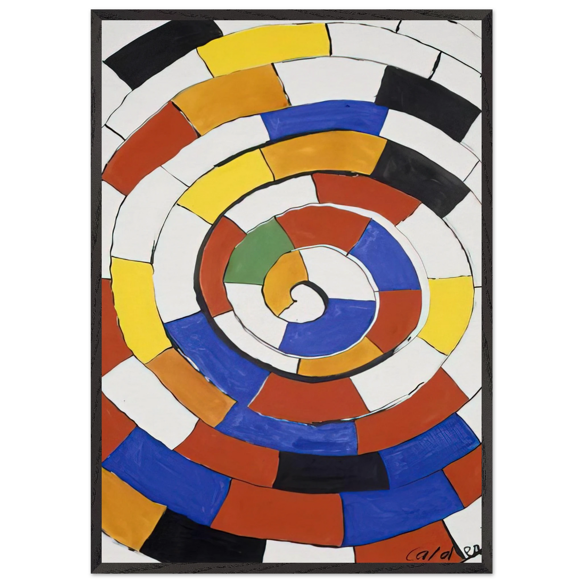 SPIRAL 1970 - Alexander Calder 70x100 cm / 28x40 inches Framed Art Print – Black Wooden Frame