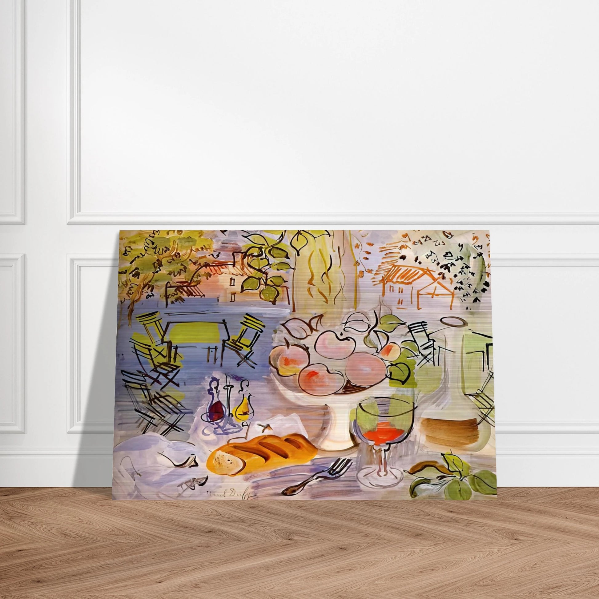 STILL LIFE 1928 - Raoul Dufy Brushed Aluminum Print - 70x100 cm / 28x40 inches | Raoul Dufy Aluminum Print | Raoul Dufy Prints
