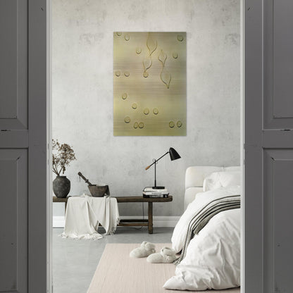 Leafage and Drops - Jean Arp Brushed Aluminum Print - 70x100 cm / 28x40 inches | Jean Arp Aluminum Print | Jean Arp Prints