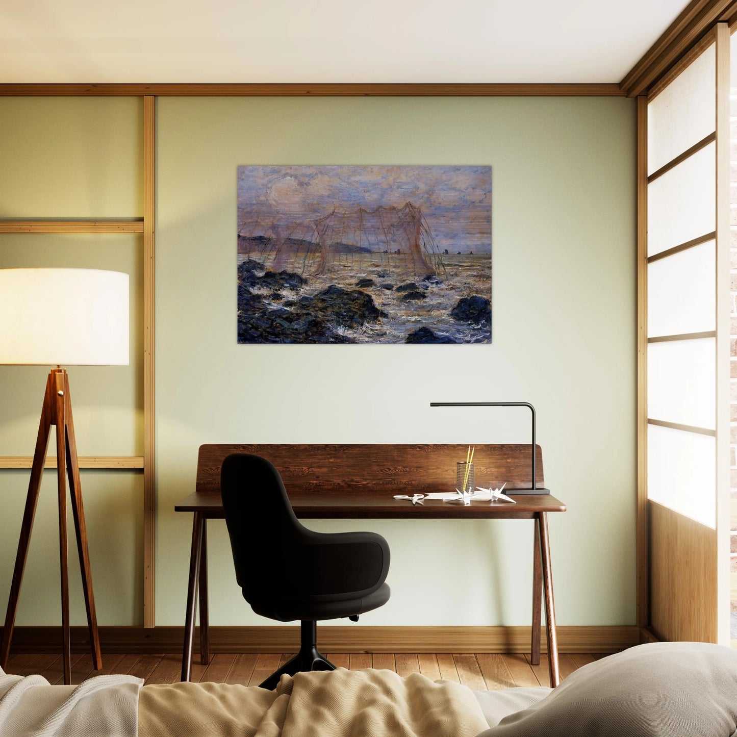 The Nets - claude monet Brushed Aluminum Print - 70x100 cm / 28x40 inches | claude monet Aluminum Print | claude monet Prints