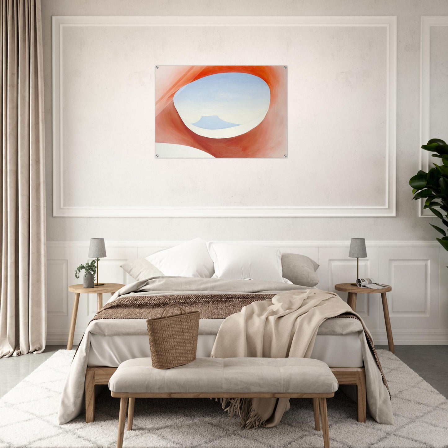 Pedernal - From the Ranch I - Georgia O'Keeffe Acrylic Print - 70x100 cm / 28x40″ inches | Georgia O'Keeffe Wall Art | Georgia O'Keeffe Prints